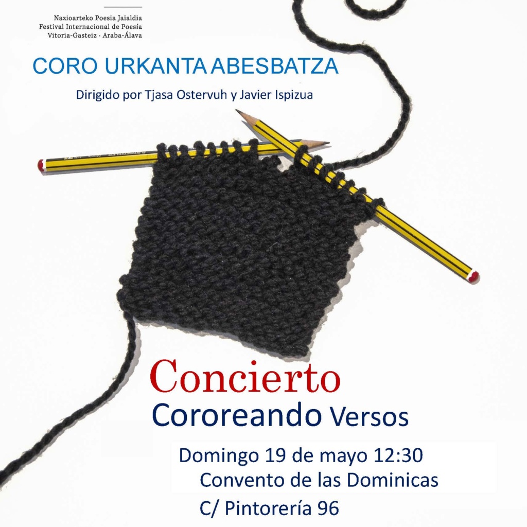 El coro Urkanta en la edición de Poetas en mayo de 2024. ¡Animaros a disfrutar de la música y poesía!