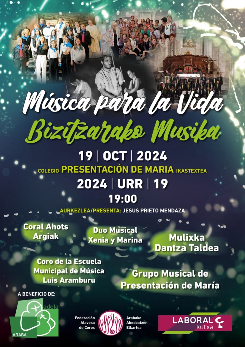 Federación Alavesa celebra la 1ª Edición del Festival «Música para la Vida/Bizitzarako Musika», en esta ocasión se celebra a favor de la ELA.