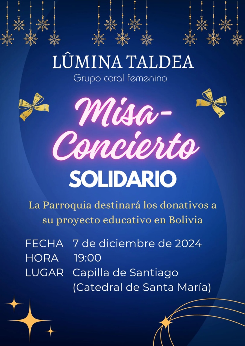 Concierto  Lûmina Taldea, este sábado 7 de diciembre a las 19:00h. , en la Capilla de Santiago junto a la Catedral de Santa María (Vitoria-Gasteiz)